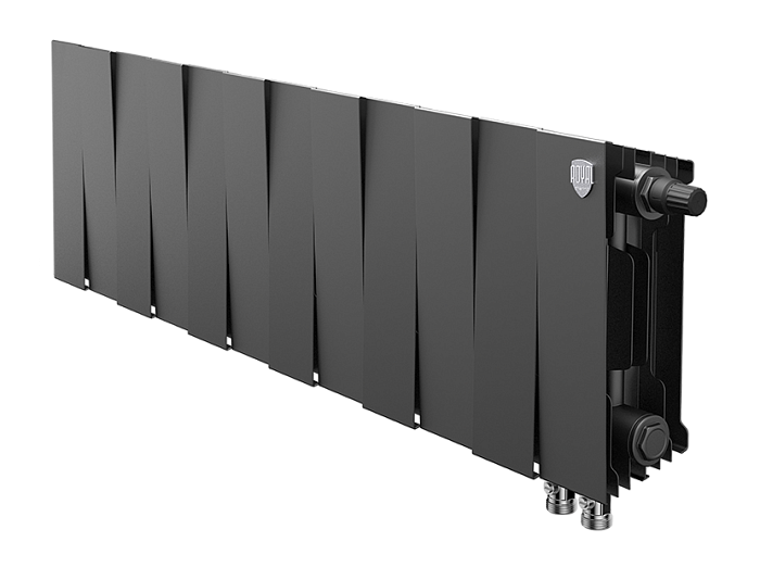Биметаллический радиатор отопления Royal Thermo PianoForte 200 12 секций Noir Sable VDR