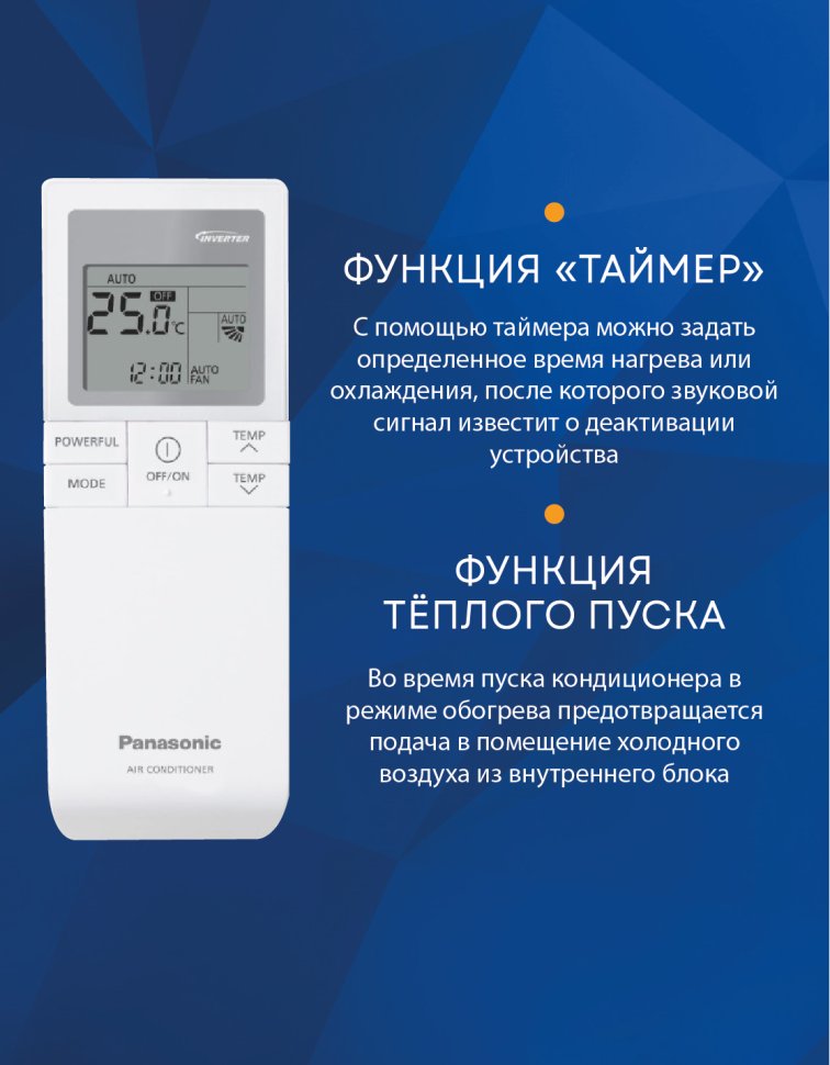 Сплит-система Panasonic CS-TZ25WKEW/CU-TZ25WKE Compact Inverter