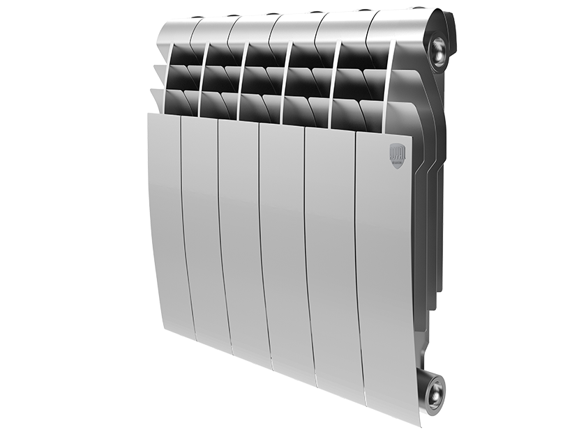 Биметаллический радиатор отопления Royal Thermo BiLiner 350 12 секций Silver Satin