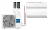 Мульти сплит-система на 2 комнаты 25+35 м2 Haier AS09NS6ERA-W+AS12NS6ERA-W/2U40S2SM1FA Lightera Super Match