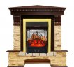 Каминокомплект Royal Flame Pierre Luxe сланец угловой с очагом Majestic FX M Brass