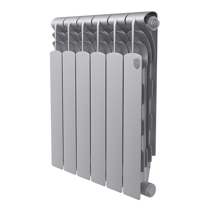 Биметаллический радиатор отопления Royal Thermo Revolution Bimetall 500 2.0 6 секций Silver Satin