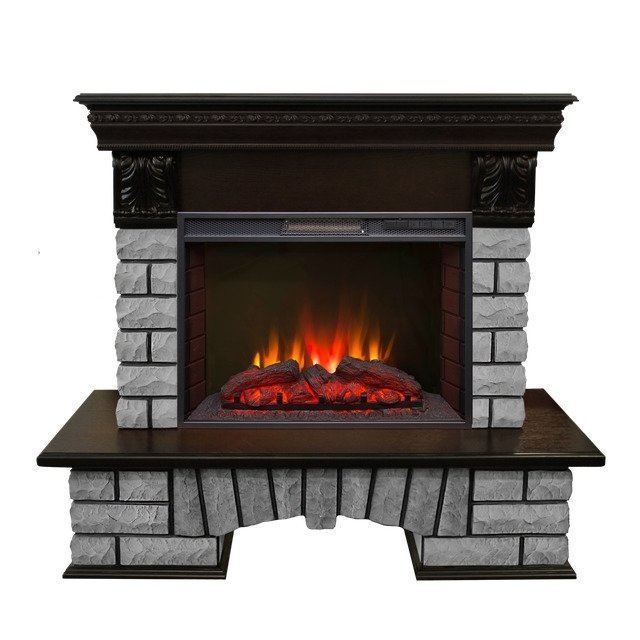 Каминокомплект RealFlame Country LUX Rock 25/25,5 с очагом Sparta 25,5 LED