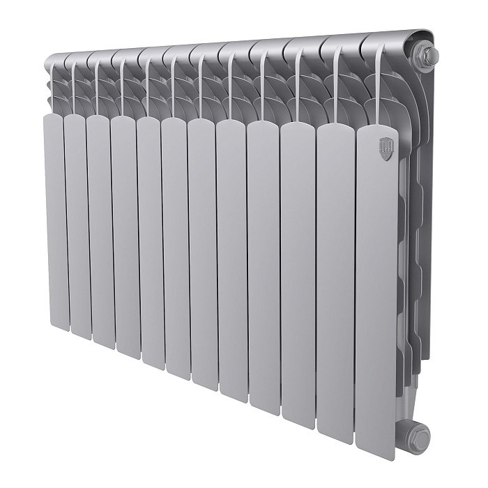 Биметаллический радиатор отопления Royal Thermo Revolution Bimetall 500 2.0 12 секций Silver Satin