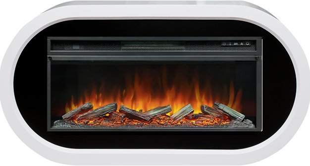 Каминокомплект Royal Flame Ellips с очагом Vision 42 LOG LED белый с черным