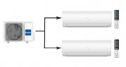 Мульти сплит-система на 2 комнаты 25+35 м2 Haier AS25S2SF2FA-W+AS35S2SF2FA-W/2U50S2SM1FA-3 Flexis Super Match