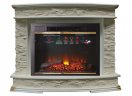 Каминокомплект Interflame Памир сланец белый с очагом Sirius 30 LED FX Brass