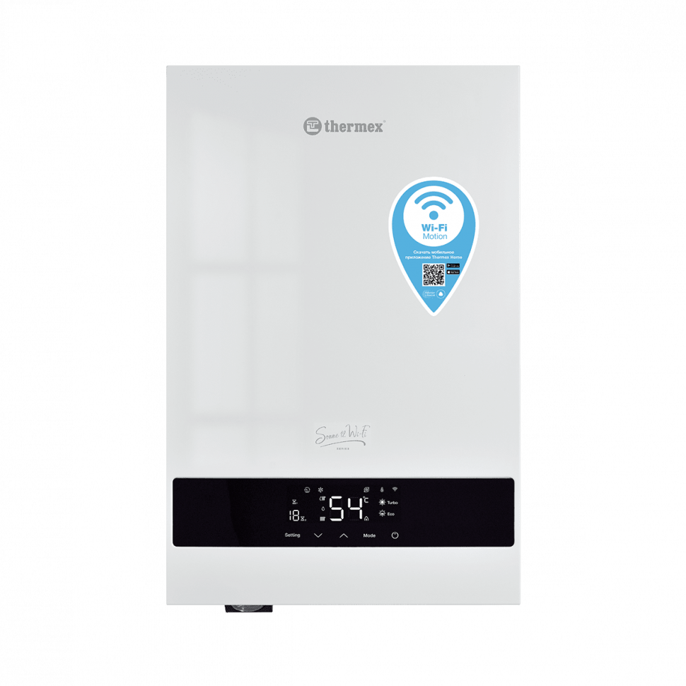 Настенный электрический котел Thermex Sonne 12 Wi-Fi White