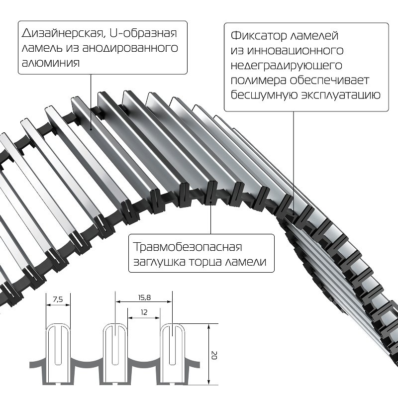 Внутрипольный конвектор Royal Thermo Atrium 75/300/900-DG-U-BL