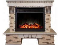 Каминокомплект RealFlame Sorento 25,5 с очагом MoonBlaze S LUX Black