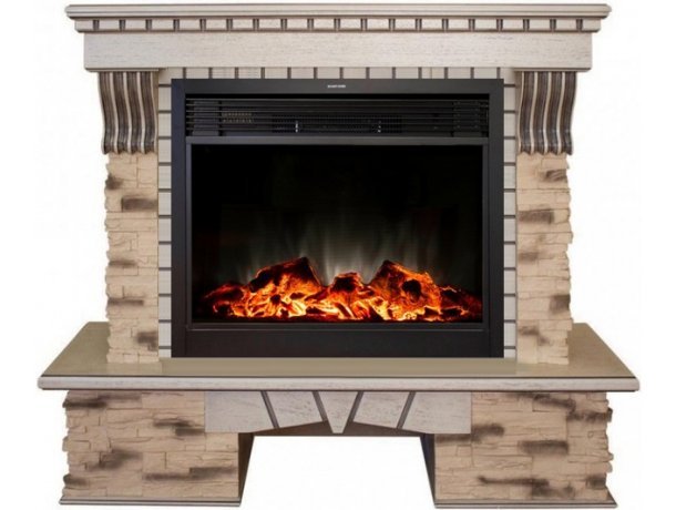 Каминокомплект RealFlame Sorento 25,5 с очагом MoonBlaze S LUX Black