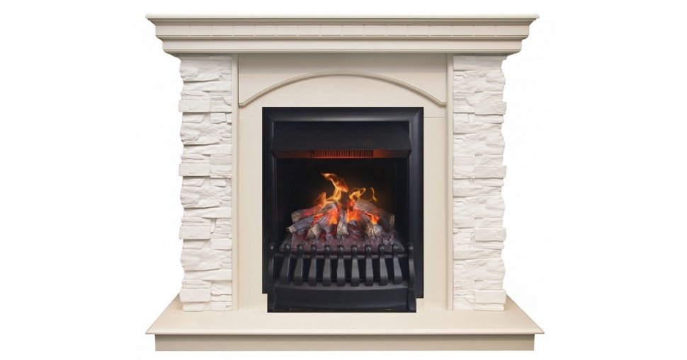 Каминокомплект RealFlame Elford STD/EUG/25'5/HL WT с очагом 3D Oregan