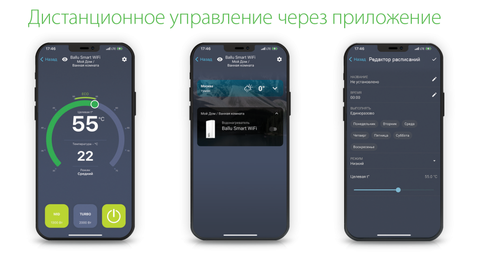 Накопительный водонагреватель Ballu BWH/S 30 Smart WiFi DRY+