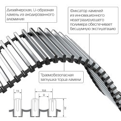 Внутрипольный конвектор Royal Thermo Atrium 150/250/1600-DG-U-NA