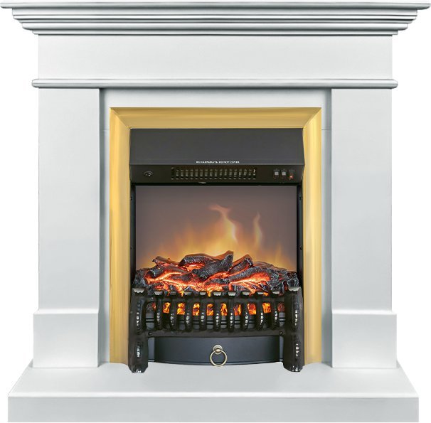 Каминокомплект Royal Flame California STD SFT с очагом Fobos FX M Brass белый (разборный)