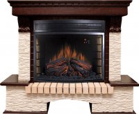 Каминокомплект Royal Flame Pierre Luxe мелкий сланец бежевый c очагом Dioramic 28 LED FX