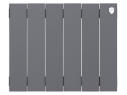 Биметаллический радиатор отопления Royal Thermo PianoForte 200 6 секций Silver Satin