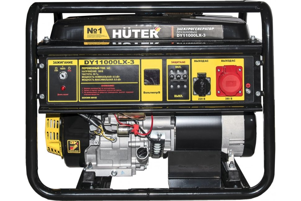 Бензиновый электрогенератор Huter DY11000LX-3