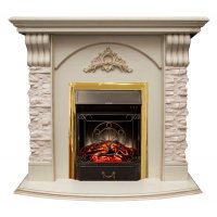 Каминокомплект RealFlame Athena STD/EUG с очагом Majestic s Lux Black/Brass