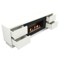 Тумба с биокамином Firelight BFP/P-1700 lux белый