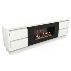 Тумба с биокамином Firelight BFP/P-1700 lux белый