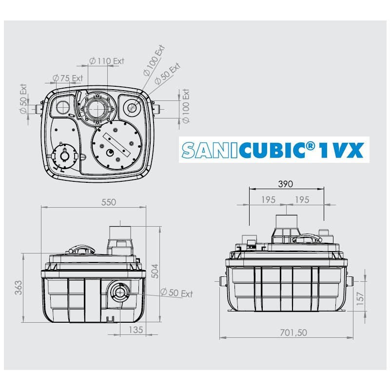 Канализационная установка SFA SANICUBIC 1 VX