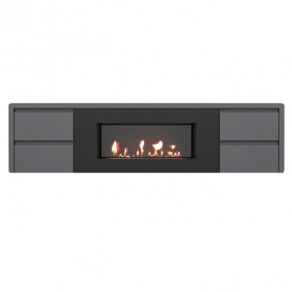 Тумба с биокамином Firelight BFP/P-1700 lux графит