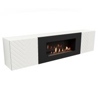 Тумба с биокамином Firelight BFP-P1700V белая