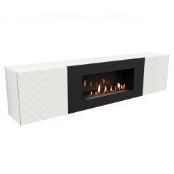 Тумба с биокамином Firelight BFP-P1700V белая
