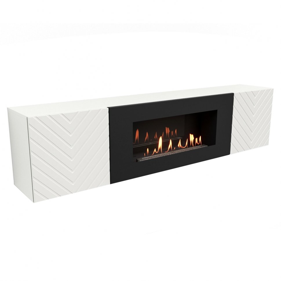 Тумба с биокамином Firelight BFP-P1700V белая