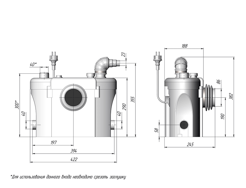 Насосная станция Unipump Sanivort 605 M