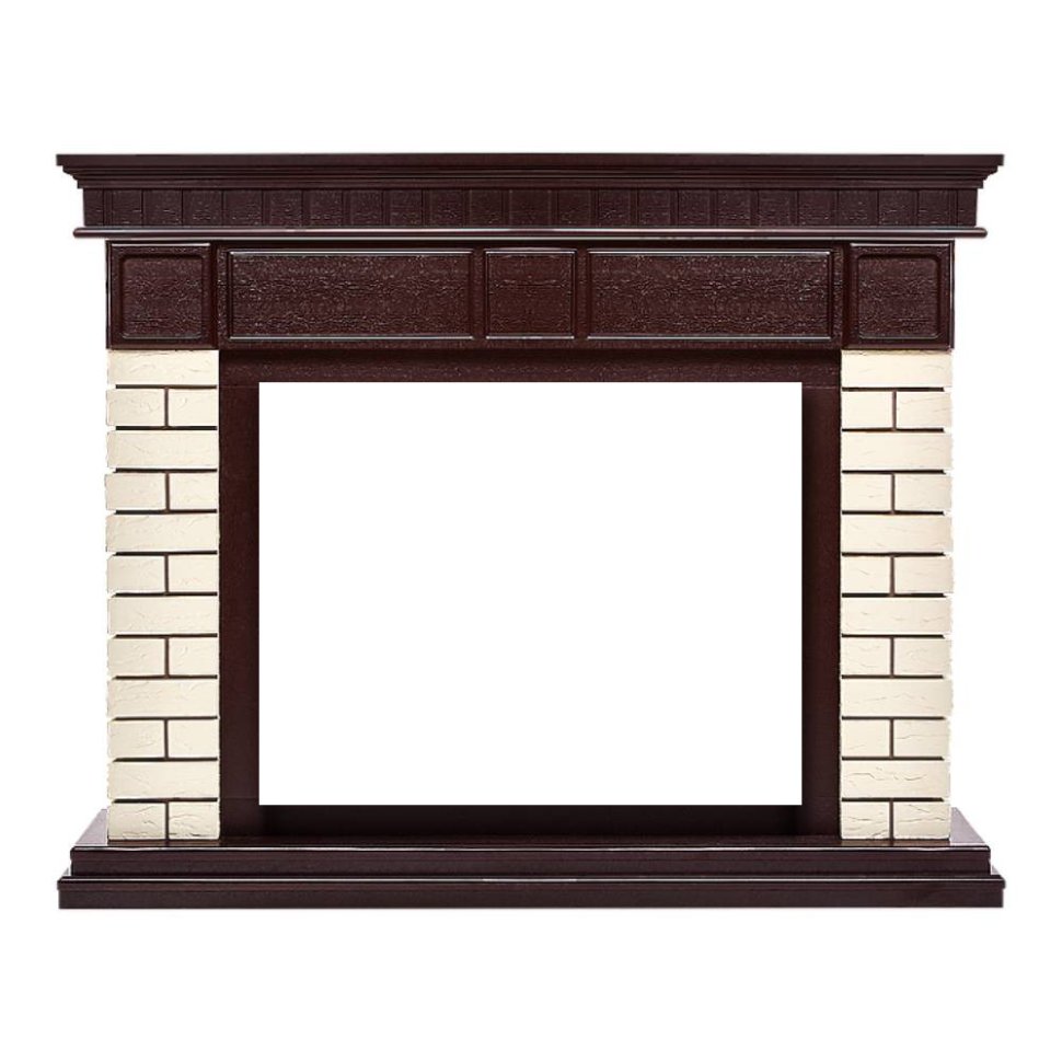 Портал Firelight Bricks 30 камень бежевый/шпон темный дуб