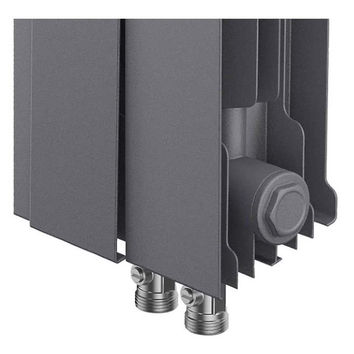 Биметаллический радиатор отопления Royal Thermo PianoForte 500 VDR80 6 секций Silver Satin
