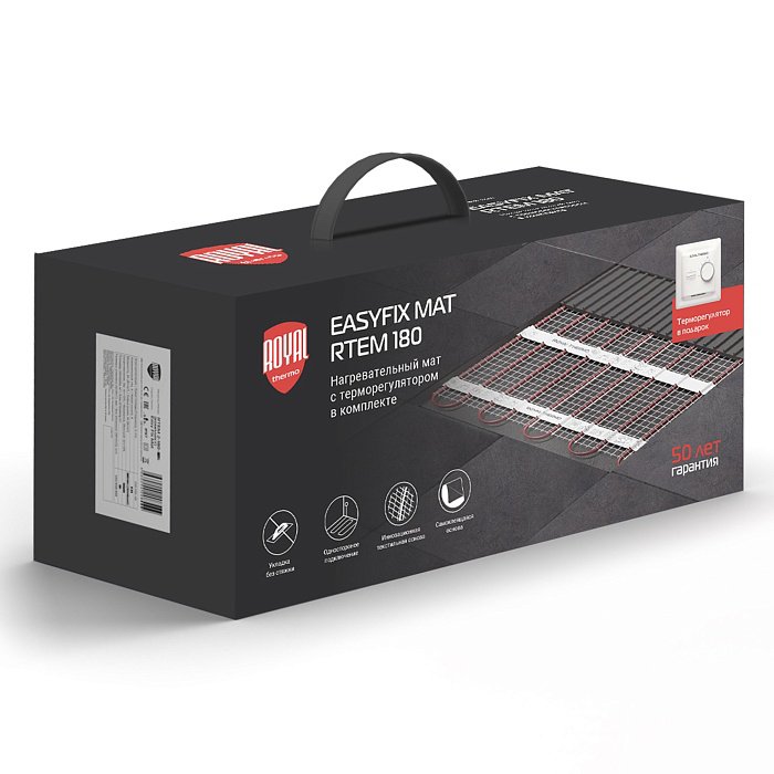 Комплект теплого пола Royal Thermo EasyFix Mat RTEM 2-180-0.5 с терморегулятором Basic