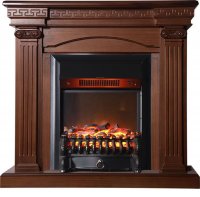 Каминокомплект Interflame Афина средний дуб с очагом Fobos FX M Black
