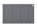 Биметаллический радиатор отопления Royal Thermo PianoForte 300 8 секций Silver Satin