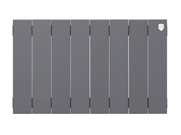Биметаллический радиатор отопления Royal Thermo PianoForte 300 8 секций Silver Satin