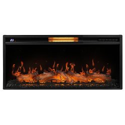 Каминокомплект Royal Thermo Aurora RTFP/P-AR40LS + портал Firelight Olympia 42/40/36 слоновая кость с патиной