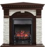 Каминокомплект Royal Flame Dublin угловой с очагом Fobos FX Brass