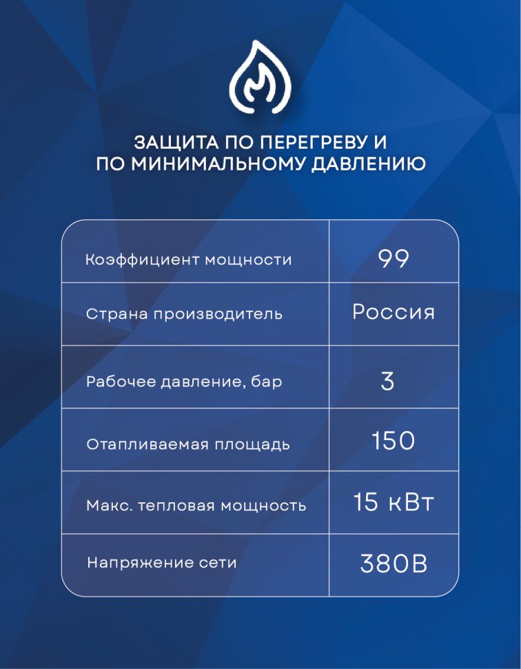 Настенный электрический котел Элемент Комфорта VOLT-15