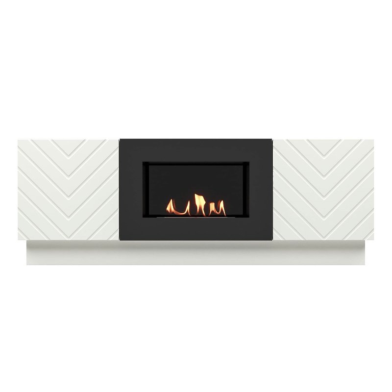 Тумба с биокамином Firelight BFP/P-1400V белый