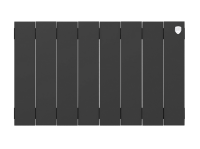 Биметаллический радиатор отопления Royal Thermo PianoForte 300 8 секций Noir Sable