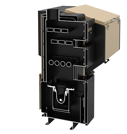 Напольный твердотопливный котел Koloss Auto DUO PLUS 35