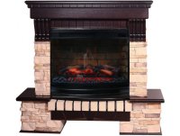 Каминокомплект Interflame Экстер Альпина темный дуб под очаг Panoramic 25-30 LED FX 3D