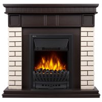 Каминокомплект Firelight Bricks Classic с очагом Electrolux EFP/P-1020LS камень бежевый/шпон темный дуб