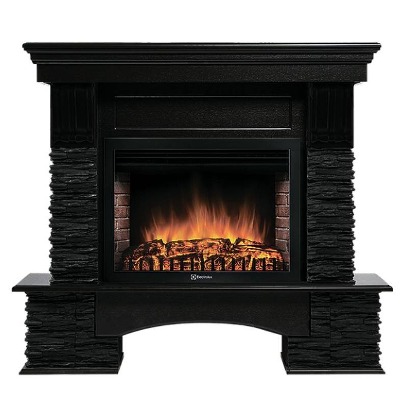 Каминокомплект Firelight Pietra Nuovo 30 с очагом Electrolux EFP/P-3020LS сланец чёрный/шпон венге