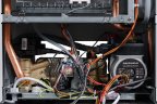 Настенный газовый котел MIZUDO MAESTRO GEM M24Т c шиной OpenTherm стеклянная панель голубая