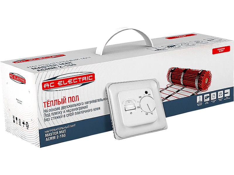 Комплект теплого пола AC Electric ACMM 2-150-1.5 с терморегулятором
