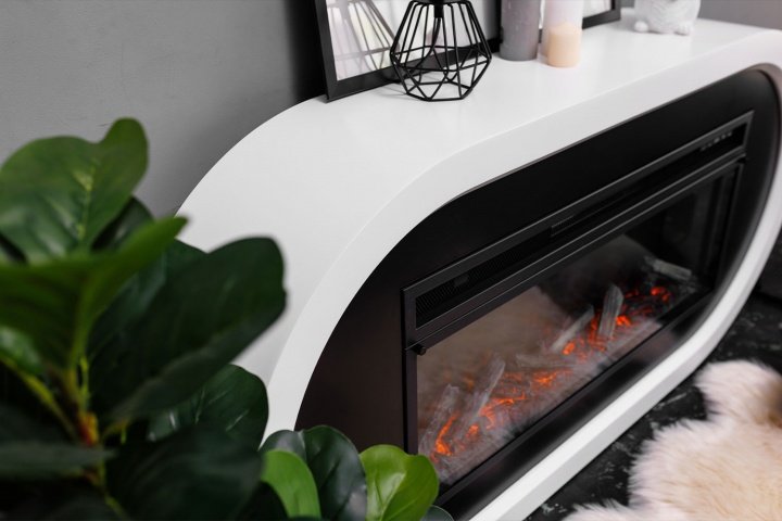 Каминокомплект Royal Flame Ellips с очагом Vision 60 LOG LED белый с черным
