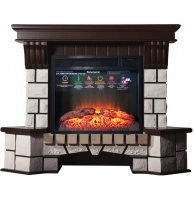 Каминокомплект Interflame Экстер М темный дуб угловой с очагом Foton 23 LED FX